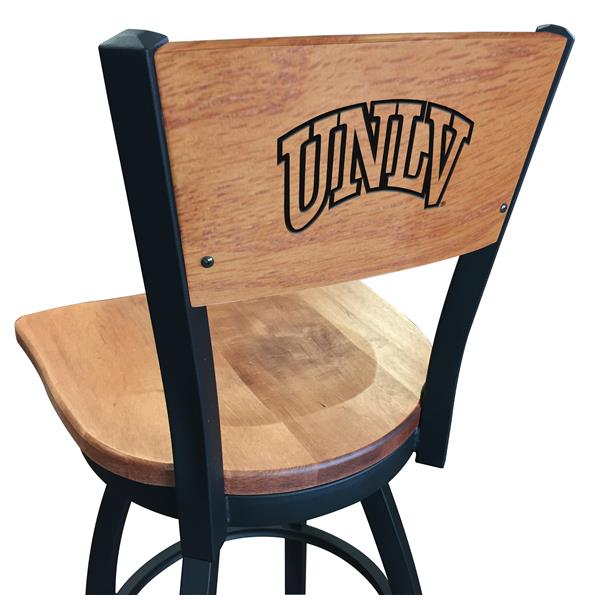 L038 UNLV 30-Inch Swivel Bar Stool with Solida Maple Seat with Laser Engraved Back 