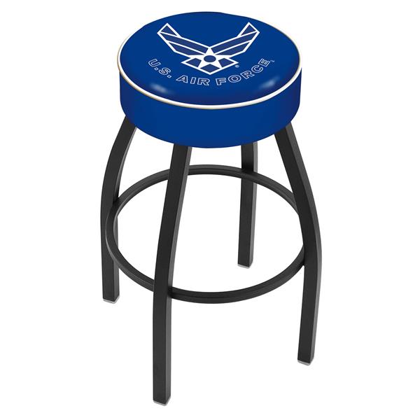 L8B1 U.S. Air Force 25-Inch Swivel Counter Stool with Black Wrinkle Finish 