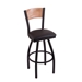 L038 U.S. Air Force 30-Inch Swivel Bar Stool with Black Wrinkle with Laser Engraved Back - HBS11328