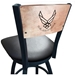 L038 U.S. Air Force 36-Inch Swivel Bar Stool with Black Wrinkle with Laser Engraved Back - HBS11329