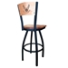 L038 U.S. Air Force 30-Inch Swivel Bar Stool  with Solida Maple Seat and Laser Engraved Back - HBS11331