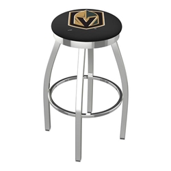 L8C2C Vegas Golden Knights 25-Inch Swivel Counter Stool with Chrome Finish 