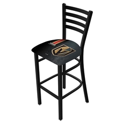 L004-03 Vegas Golden Knights 30-Inch Stationary Bar Stool with Black Wrinkle Finish 
