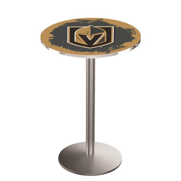 L214-03 Vegas Golden Knights 36" Tall Pub Table - Stainless  