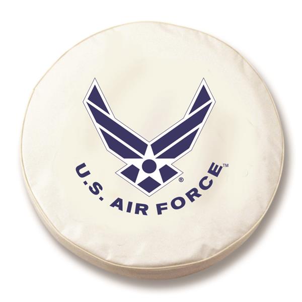 U.S. Air Force Tire Cover - Size Small - 28.5" x 8" White Vinyl 