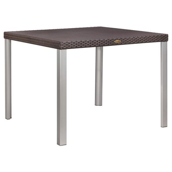 Lagoon Oslo Rattan Dining Table with Aluminum Legs - Brown 
