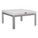 Russ Rattan Coffee Table with Aluminum Legs - White - LAG1018
