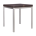 Russ Rattan Dining Table with Aluminum Legs - Brown