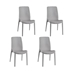 Lagoon Rue Stackable Rattan Dining Chair Set of 4 - Grey - LAG1039