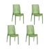 Lagoon Rue Stackable Rattan Dining Chair Set of 4 - Green - LAG1044