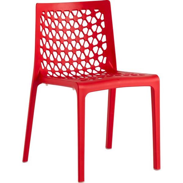 Lagoon Milan Stackable Dining Chair Set of 2 - Red 