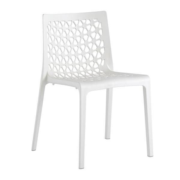 Lagoon Milan Stackable Dining Chair Set of 2 - White 