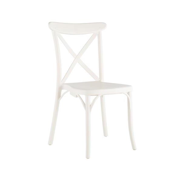 Toppy Stackable X Dining Chair Set of 2 - White 