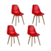 Toppy Heron D Dining Chair Set of 4 - Bright Red - LAG1073