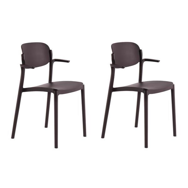 Lagoon Brazo Dining Chair Set of 2 - Brown 