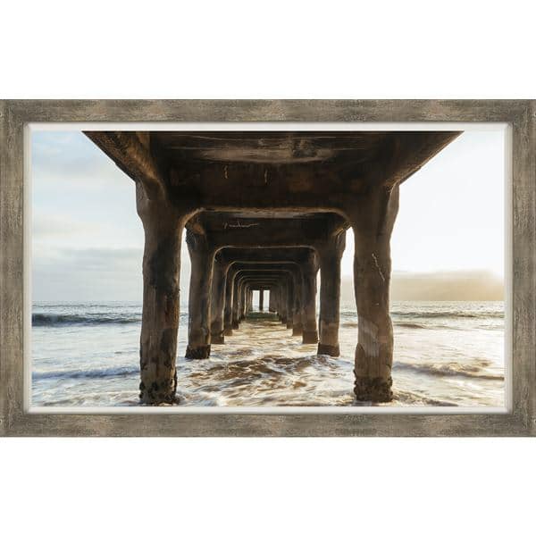 Manhattan Beach Pier III - Glass Frame - 38 x 24 