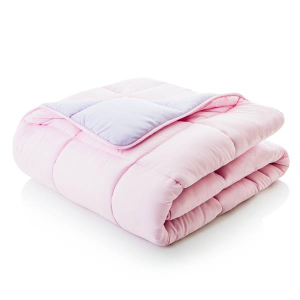 Reversible Bed in a Bag Comforter Split Queen Lilac 