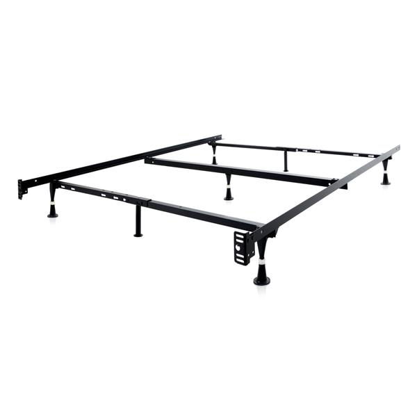 Queen and Full and Twin Adjustable Bed Frame with Glides 