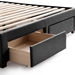 Watson Platform Bed Base Full Charcoal - MAL1870