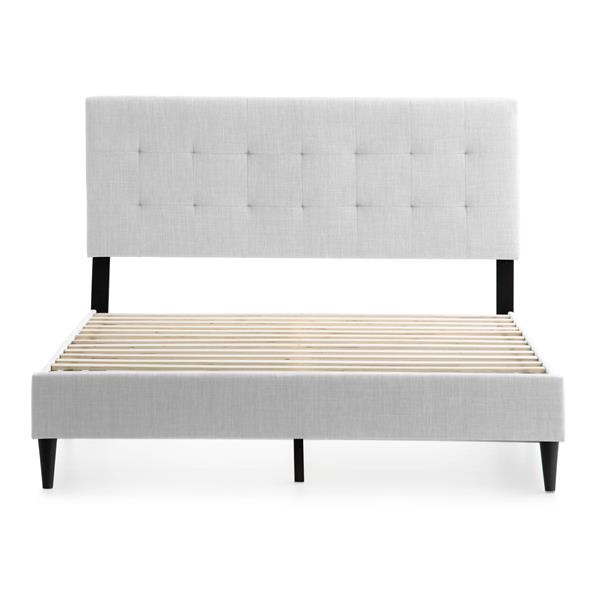Weekender  Hart Upholstered Bed California King White Gray 