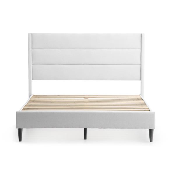 Weekender  Beck Upholstered Bed Twin XL White Gray 