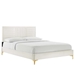 Sofia Channel Tufted Performance Velvet Full Platform Bed - White - Style A - MOD10025