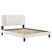 Zahra Channel Tufted Performance Velvet Queen Platform Bed - White - Style A - MOD10072