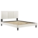 Sofia Channel Tufted Performance Velvet Queen Platform Bed - White - Style A - MOD10077