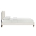 Sofia Channel Tufted Performance Velvet Twin Platform Bed - White - Style A - MOD10090