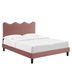 Current Performance Velvet Twin Platform Bed - Dusty Rose - Style A