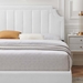 Sienna Performance Velvet Queen Platform Bed - White - Style C - MOD10173