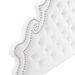 Gwyneth Tufted Performance Velvet Queen Platform Bed - White - Style B - MOD10184