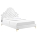 Gwyneth Tufted Performance Velvet Queen Platform Bed - White - Style C - MOD10199