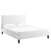 Peyton Performance Velvet Twin Platform Bed - White - Style A - MOD10201