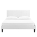 Peyton Performance Velvet Twin Platform Bed - White - Style A - MOD10201