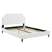 Sienna Performance Velvet King Platform Bed - White - Style A - MOD10202
