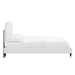 Sienna Performance Velvet King Platform Bed - White - Style A - MOD10202