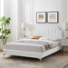 Sienna Performance Velvet Full Platform Bed - White - Style C - MOD10212