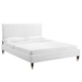 Peyton Performance Velvet Twin Platform Bed - White - Style C - MOD10217
