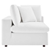 Commix Down Filled Overstuffed Performance Velvet 8-Piece Sectional Sofa - White - MOD10369