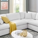 Commix Down Filled Overstuffed Performance Velvet 8-Piece Sectional Sofa - White - MOD10369