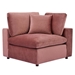 Commix Down Filled Overstuffed Performance Velvet 8-Piece Sectional Sofa - Dusty Rose - MOD10372