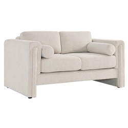 Visible Fabric Loveseat - Ivory 