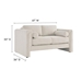 Visible Fabric Loveseat - Ivory - MOD10451