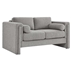 Visible Boucle Fabric Loveseat - Light Gray