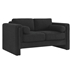Visible Boucle Fabric Loveseat - Black