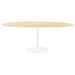 Lippa 78" Oval Wood Grain Dining Table - White Natural - MOD10550
