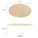 Lippa 78" Oval Wood Grain Dining Table - White Natural - MOD10550