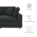 Commix Down Filled Overstuffed Boucle Fabric 4-Seater Sofa - Black - MOD10676