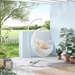 Encase Outdoor Patio Rattan Swing Chair - White White - MOD10687